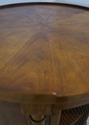 68648: HENREDON Round 2 Door Walnut Lamp Table