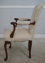 L68662: Vintage Newly Upholstered Carved Mahogany 