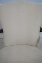 L68662: Vintage Newly Upholstered Carved Mahogany 