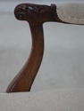 L68662: Vintage Newly Upholstered Carved Mahogany 