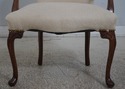 L68662: Vintage Newly Upholstered Carved Mahogany 