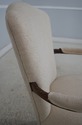 L68662: Vintage Newly Upholstered Carved Mahogany 