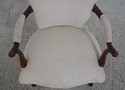 L68662: Vintage Newly Upholstered Carved Mahogany 