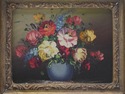 F73225: Pair Of Floral Still Life Oil On Board Pai