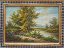 LF73332: Pair Of Oil On Board Landscape Paintings 
