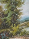 LF73331: Pair Of Oil On Board Woodland Landscape P
