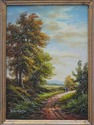 LF73331: Pair Of Oil On Board Woodland Landscape P