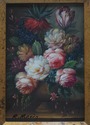 LF73326: Pair Of Floral Still Life Oil On Board Pa