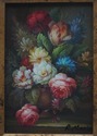 LF73326: Pair Of Floral Still Life Oil On Board Pa