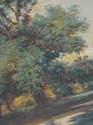 F73329: Oil On Board Landscape Riverside Painting 