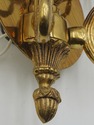 F73308: Pair Brass French Regency Style Lighted Wa