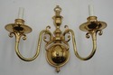 F73307: Pair Colonial Williamsburg Style Brass Lig