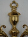 F73307: Pair Colonial Williamsburg Style Brass Lig