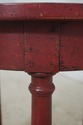 L73346: Round Red Painted Primitive Side Table