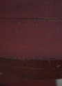 L73346: Round Red Painted Primitive Side Table