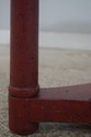 L73346: Round Red Painted Primitive Side Table