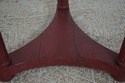 L73346: Round Red Painted Primitive Side Table