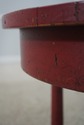 L73346: Round Red Painted Primitive Side Table