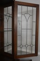73244: STICKLEY Mission Oak Leaded Glass China Cab