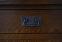 73244: STICKLEY Mission Oak Leaded Glass China Cab