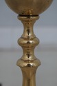 F64475EC: Pair BENNETT Brass Cannonball Fireplace 