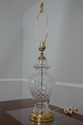 F62477EC: WATERFORD Crystal & Brass Table Lamp