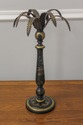 LF59952EC: Pair Brass Candlesticks Chinoiserie Dec