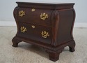 68377: Pair CENTURY Bombe Base Mahogany Nightstand