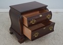 68377: Pair CENTURY Bombe Base Mahogany Nightstand