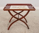 68649: Vintage X Base Painted Butler Serving Tray 