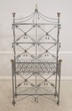 68692: Neoclassical Style Wrought Iron Brass & Gla