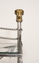 68692: Neoclassical Style Wrought Iron Brass & Gla