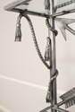 68692: Neoclassical Style Wrought Iron Brass & Gla