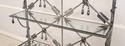 68692: Neoclassical Style Wrought Iron Brass & Gla