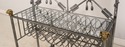 68692: Neoclassical Style Wrought Iron Brass & Gla
