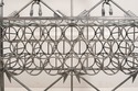 68692: Neoclassical Style Wrought Iron Brass & Gla
