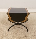 68650: Swiss Style Iron Base Wood Occasional Accen