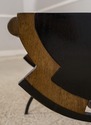 68650: Swiss Style Iron Base Wood Occasional Accen