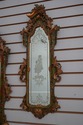 60237EC: Pair Antique Venetian Etched Glass Wall M