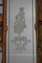 60237EC: Pair Antique Venetian Etched Glass Wall M