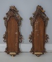 60237EC: Pair Antique Venetian Etched Glass Wall M