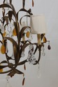 F55567EC: CURREY & CO Quality Gold Metal Chandelie