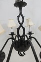 F55691EC: Iron 6 Arm Lighted Chandelier Hanging Li