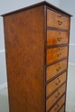 64262EC:  Burl Walnut Leather Top Tall Office File