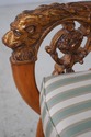 64141EC: Lionhead Carved Arm Upholstered Neoclassi
