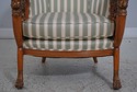 64141EC: Lionhead Carved Arm Upholstered Neoclassi