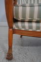 64141EC: Lionhead Carved Arm Upholstered Neoclassi