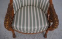 64141EC: Lionhead Carved Arm Upholstered Neoclassi