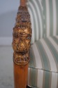 64141EC: Lionhead Carved Arm Upholstered Neoclassi