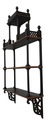 64222EC: CHELSEA HOUSE Black Chippendale Curio Wha